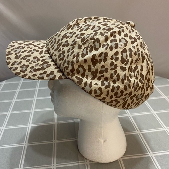 Women’s VARLEY James Adjustable Cap CUTE Tan Leo Hat Anthropologie Leopard Print - Picture 3 of 9